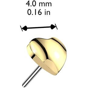 Titane Embout embout cœur Enfoncer