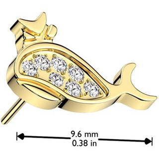 Titane Embout embout baleine zircone Enfoncer