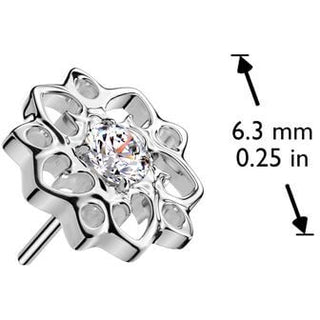 Titane Embout embout fleur zircone Enfoncer