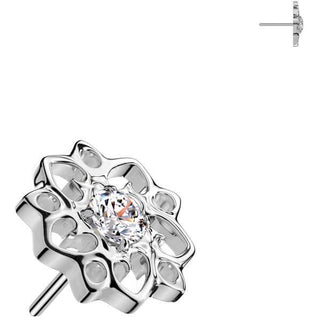 Titane Embout embout fleur zircone Enfoncer