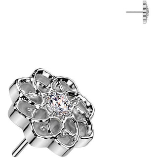 Titane Embout embout fleur zircone Enfoncer