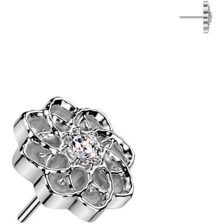 Titane Embout embout fleur zircone Enfoncer