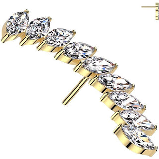 Titane Embout embout zirconias courbés longs Enfoncer