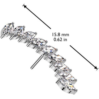 Titane Embout embout zirconias courbés longs Enfoncer