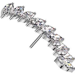 Titane Embout embout zirconias courbés longs Enfoncer