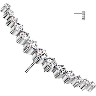 Titane Embout embout zircone longue courbée Enfoncer