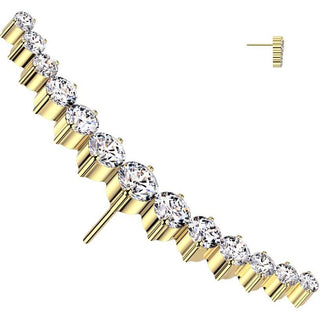 Titane Embout embout zircone longue courbée Enfoncer