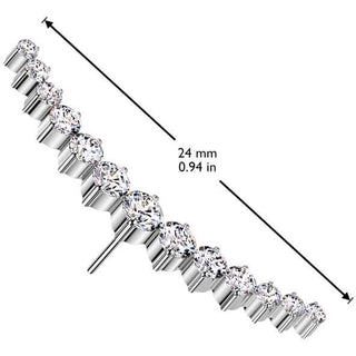 Titane Embout embout zircone longue courbée Enfoncer