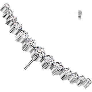 Titane Embout embout zircone longue courbée Enfoncer