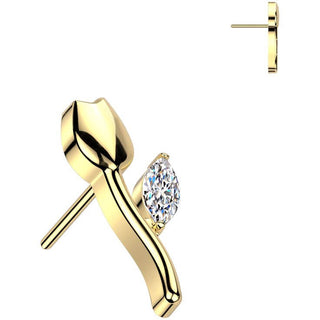 Titane Embout embout tulipe zircone Enfoncer