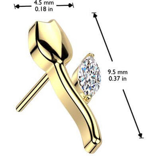 Titane Embout embout tulipe zircone Enfoncer