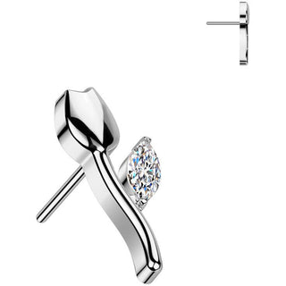 Titane Embout embout tulipe zircone Enfoncer