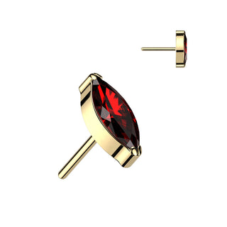 Titane Embout Embout Marquise Zircone Cubique Enfoncer