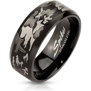 Anneau Camouflage Noir