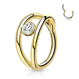 Anneau Bille Zircone Argent Cliqueur
