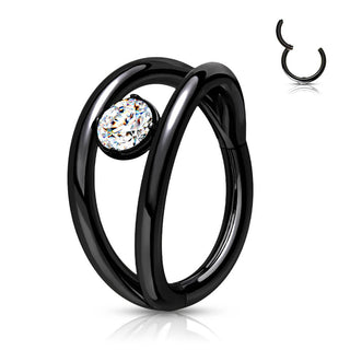 Anneau Bille Zircone Argent Cliqueur
