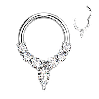Anneau 7 Zircones Cliqueur