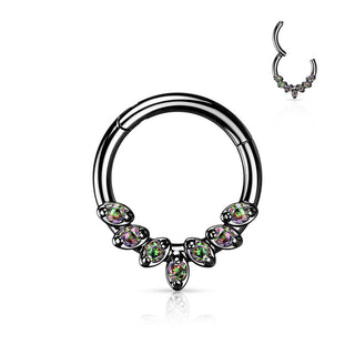 Anneau 7 Zircones Cliqueur