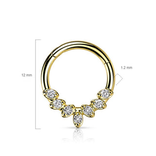 Anneau 7 Zircones Cliqueur