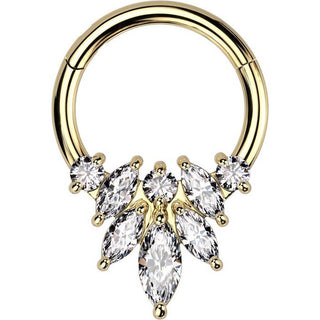 Anneau Fleures Zircone Cliqueur