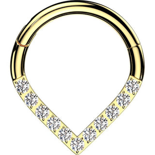 Anneau zircone chevron Segment