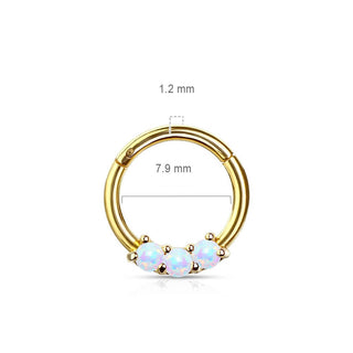 Anneau 3 Opales Cliqueur