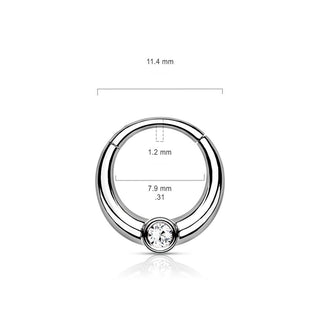 Anneau Zircone Ronde Cliqueur