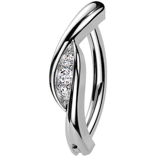 Piercing Nombril zircones Cliqueur