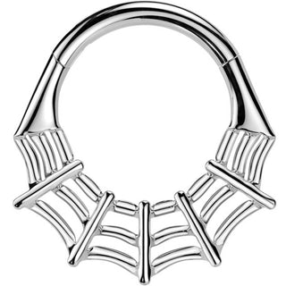 Titane Anneau toile d'araignée Segment