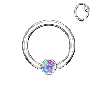 Anneau Bille Plate Zircone Argent Bille Captive