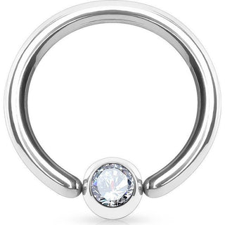Anneau Bille Zircone Argent Pliable