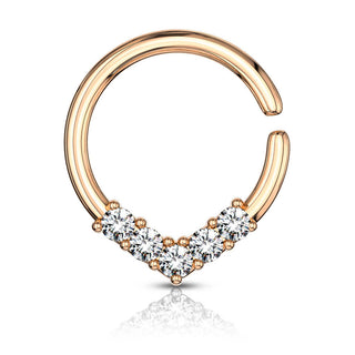 Anneau Zircone Or Pliable