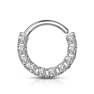 Argent 925 Anneau Zircone Pliable