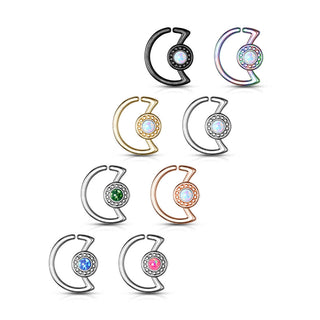 Anneau Lune Opale Pliable