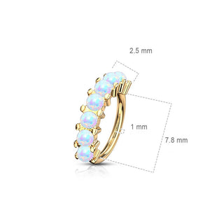 Anneau 7 Opales Pliable