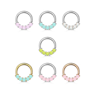 Anneau 5 Pierres Synthétiques Lumineuses Pliable
