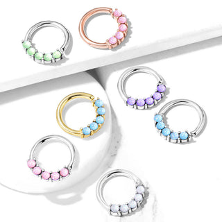 Anneau 5 Pierres Synthétiques Lumineuses Pliable