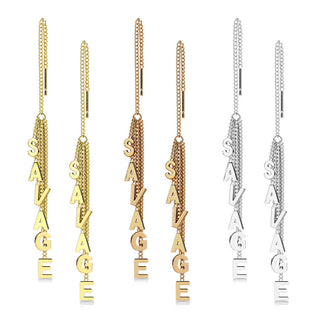 Boucle d'Oreille Pendentif Chaîne SAVAGE