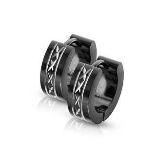 Boucle d'Oreille Noir Cliqueur