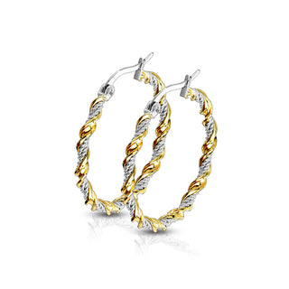 Créole Argent Or Torsadée