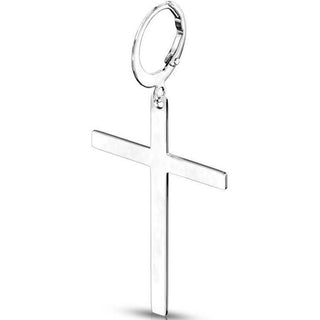 Boucle d'Oreille Pendentif Croix Cliqueur