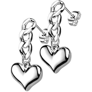Bouton d'Oreille Pendentif Cœur