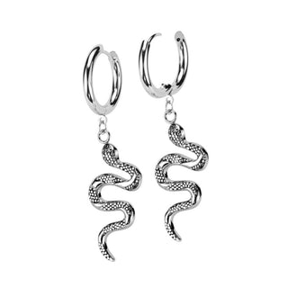 Boucle d'Oreille Pendentif Serpent Cliqueur