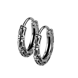 Boucle d'Oreille Tribal Argent Cliqueur