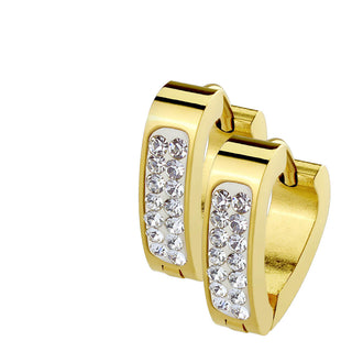 Boucle d'Oreille Triangle Zirconia Cliqueur