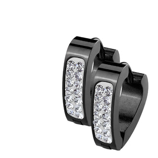 Boucle d'Oreille Triangle Zirconia Cliqueur