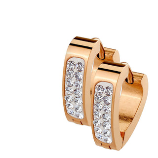 Boucle d'Oreille Triangle Zirconia Cliqueur