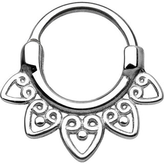 Septum Clicker Tribal Argent Cliqueur