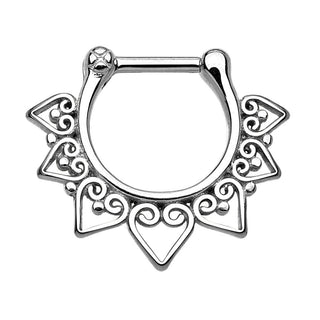 Septum Clicker Coeur Tribal Cliqueur