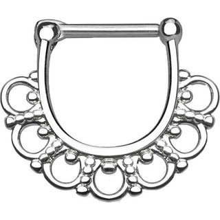 Septum Clicker Tribal Argent Cliqueur